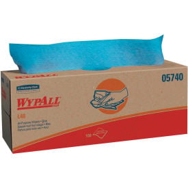 WypAll® L40 Towels POP-UP Box 9.8 x 16.4 Blue 100/Box 9 Boxes/Carton KCC 05740