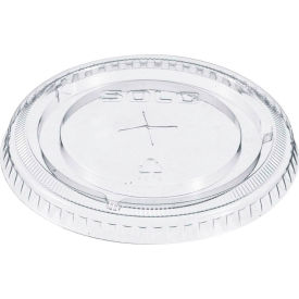 SOLO® Straw Slot Cold Cup Lids Fits 9 - 20 oz. Cups Clear Plastic 100/Pack DCC662TSPK