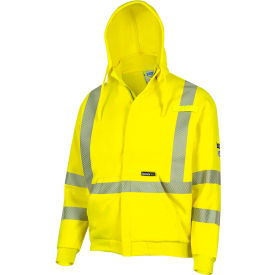Oberon™ Men's Flame Resistant Heavyweight Zip-Up Hoodie L Hi-Vis Yellow ZFC206-L