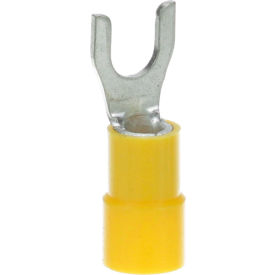 Allpoints 85-1027 Yellow Spade Terminal; Stud #10; 10 - 100/Box 851027