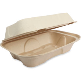 World Centric® Fiber Hinged Hoagie Box Container 9-3/16