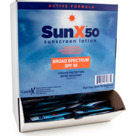 CoreTex® Sun X 50 61663 Sunscreen Lotion SPF 50 Lotion Pouch Wallmount Box 50 Packets 61663