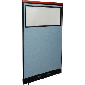 Interion® Deluxe Electric Office Partition Panel with Partial Window 48-1/4