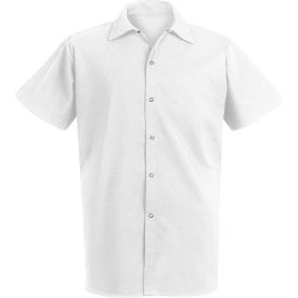 Chef Designs Long Cook Shirt White Plain Weave Spun Polyester 4XL 5035WHSS4XL