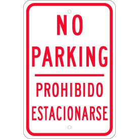 NMC TM98J Traffic Sign No Parking Bi-Lingual 18