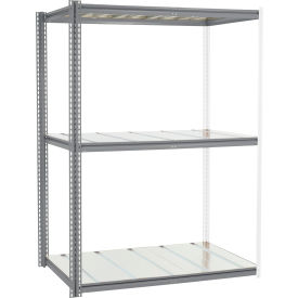 GoVets 3 Shelf Heavy Duty Boltless Shelving Z Beam Add On 60Wx24Dx60H Steel Deck 049GY581