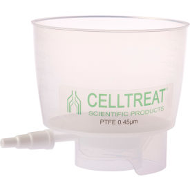 CELLTREAT® 500mL Polypropylene Bottle Top Filter PTFE Filter Material 0.45um 90mm 229725