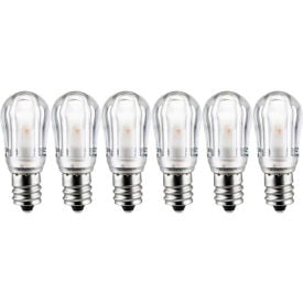 Sunlite® LED S6 Night Light Bulb E12 Base 1W 50 Lumens 2700K Warm White Pack of 6 41069-SU