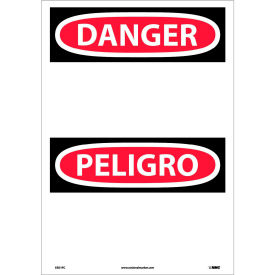 NMC™ Bilingual Vinyl Sign Danger Blank 14