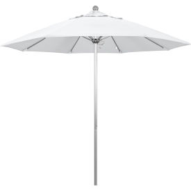 California Umbrella 9' Patio Umbrella - Olefin White - Silver Pole - Venture Series ALTO908002-F04