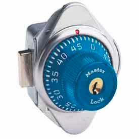 Master Lock® No. 1670MDBLU Built-In Combination Deadbolt Lock - Blue Dial - Right Hinged 1670MDBLU