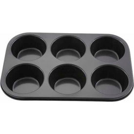 Winco AMF-6NS Tin Plate Non-Stick Muffin Pan 6 Cup AMF-6NS - Pkg Qty 24