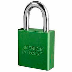 American Lock® No. A1205GRN High Security Solid Aluminum Padlock 5 Pin Cylinders - Green A1205GRN - Pkg Qty 24