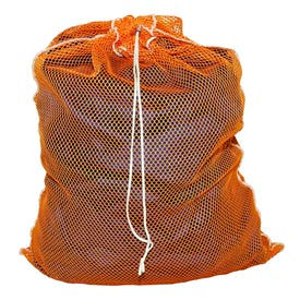Mesh Bag W/ Drawstring Closure Orange 18x24 Medium Weight L-524DS-V-RG - Pkg Qty 12