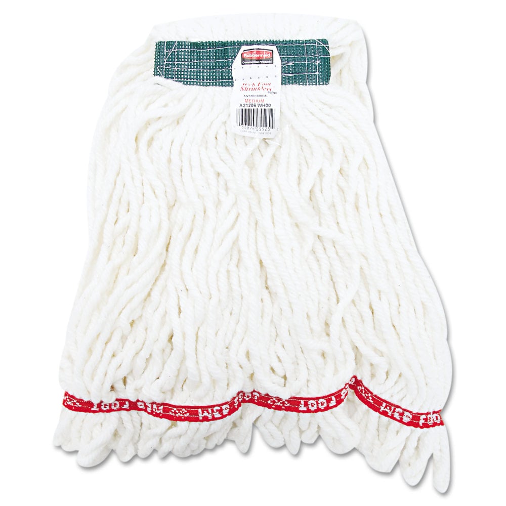 Rubbermaid Commercial Web Foot Cotton Shrinkless Looped-End Wet Mop Head, White MPN:A212-06W