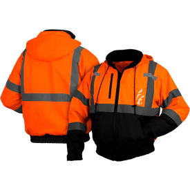 Pyramex® RJ31 Hi-Vis Waterproof Bomber Jacket Type R ANSI Class 3 L Orange RJ3120L