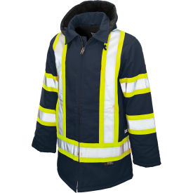 Tough Duck Men's Safety Parka Jacket XLT Navy S15741-NAVY-XLT
