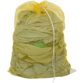 Mesh Bag W/ Drawstring Closure Yellow 24x36 Heavy Weight H-536DS-V-YL - Pkg Qty 12