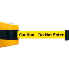 Tensabarrier Magnetic Wall Mount Retractable Belt Barrier 15' Yellow 
