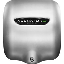 XleratorEco® Automatic Hand Dryer W/Noise Reduction & HEPA Filter Brushed Stainless 110-120V 704161AH