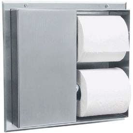 Bobrick® Partition Mounted Multi Roll Tissue Dispenser - Two Compartments - B386 B386