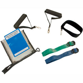 CanDo® Adjustable Exercise Band 2 Band Set Moderate -Green Blue) 10-3234
