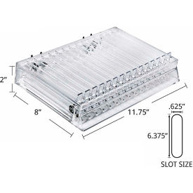 Global Approved 225515 15 Compartment Tray W/Pushers & Tracks 11.75