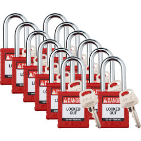 Brady® Safety Lockout Padlock Keyed Different 1-1/2