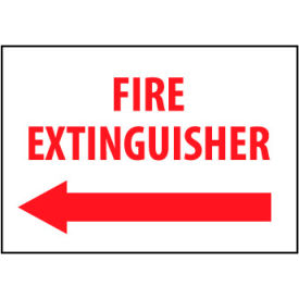 Fire Safety Sign - Fire Extinguisher with Left Arrow - Vinyl M419PB