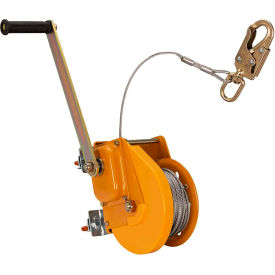 PeakWorks® Man Winch with 3/16'' Cable & Swivel Hook 300 lb. Capacity 65'L V845179065