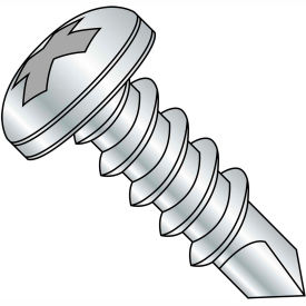 #14 x 4 Phillips Pan Full Thread Self Drilling Screw Zinc Bake - Pkg of 600 1464KPP