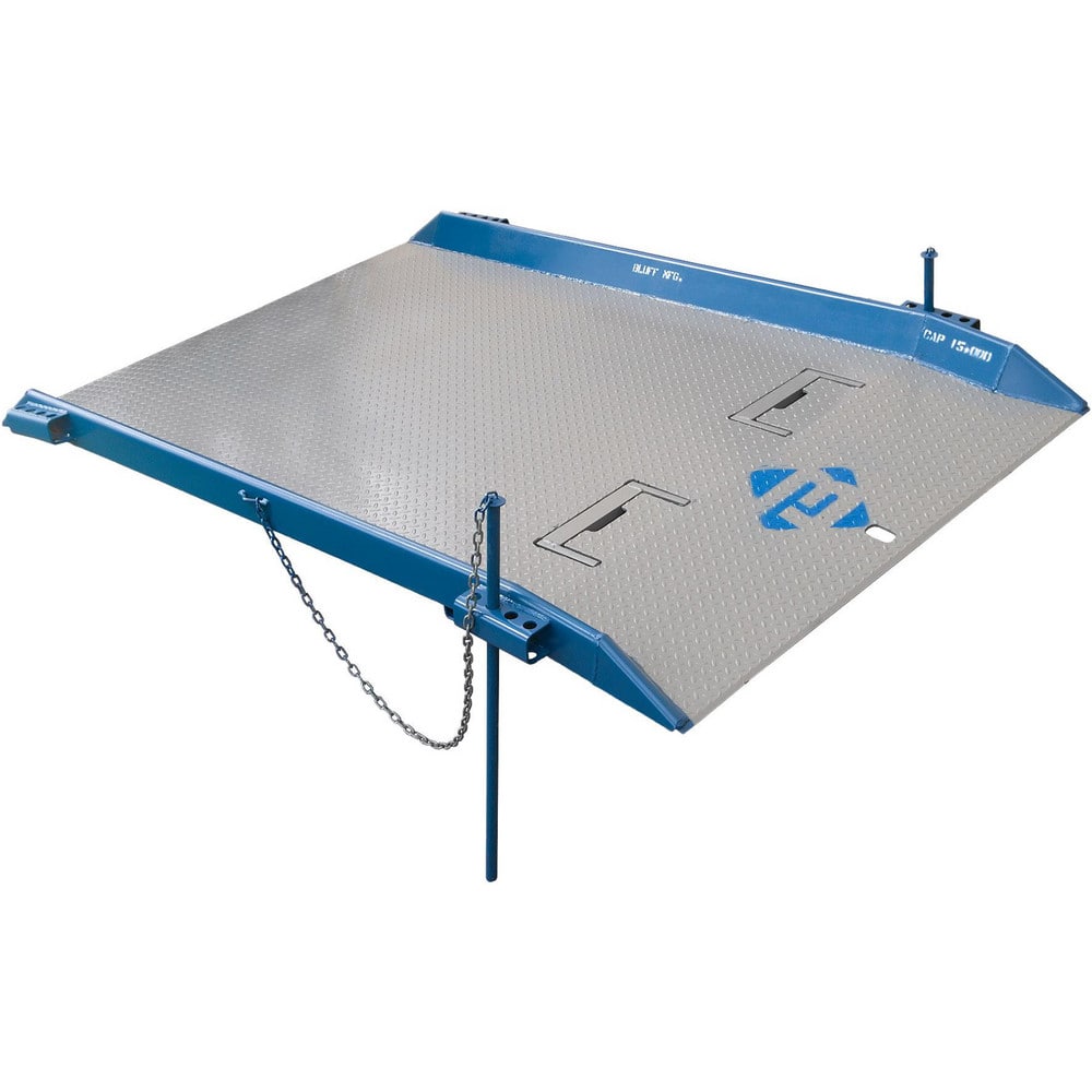 Dock Plates & Boards, Load Capacity: 15000 , Material: Steel , Overall Length: 96.00 , Overall Width: 72 , Side Rail Height: 4in  MPN:15T7296