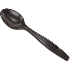 Dixie® Individually Wrapped Heavyweight Teaspoons Polypropylene Black Pack of 1000 PTH53C