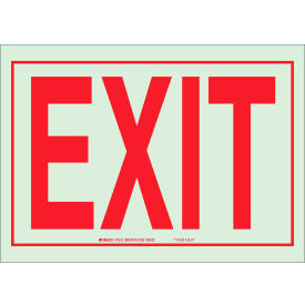 Brady® 80215 BradyGlo Exit Sign Self-Adhesive Polyester 10