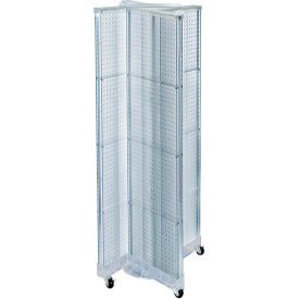 Global Approved 700421-CLR Pinwheel Pegboard Display W/Wheels 16