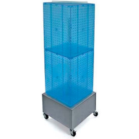 Global Approved 701415-BLU Interlocking Pegboard Floor Display W/ Wheels 14