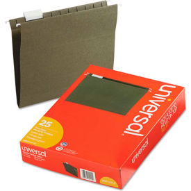 Universal® Hanging File Folders 1/5 Tab 11 Point Stock Letter Standard Green 25/Box 14115
