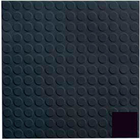 Rubber Tile Low Profile Circular Design 50cm - Black 9921P100