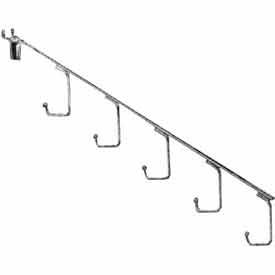 5 Hook Pegboard Waterfall - Chrome PB/5H - Pkg Qty 48