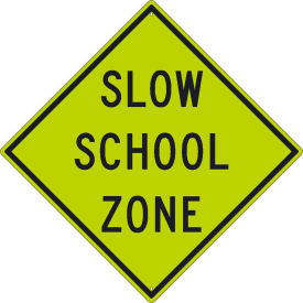 NMC TM177DG Traffic Sign Slow School Zone Sign 30