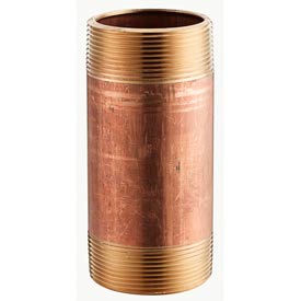 3/8 In. X 3 In. Lead Free Red Brass Pipe Nipple - 140 PSI - Domestic 2006-300 - Pkg Qty 50