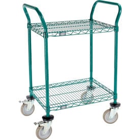 Nexel® 2 Shelf Utility Cart Poly-Green24