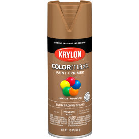 Krylon® Colormaxx™ Paint & Primer 12 oz. Satin Brown Boots K05559007 - Pkg Qty 6