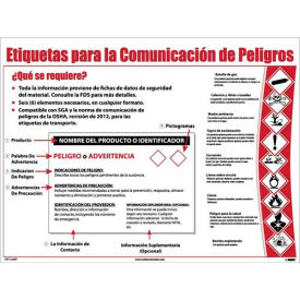 NMC PST129SP GHS Laminated Poster Hazcom12 Label Format 24