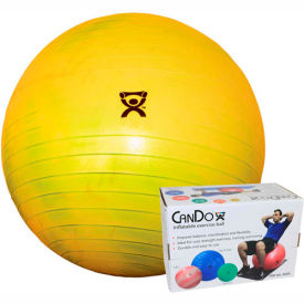 CanDo® Deluxe ABS Inflatable Exercise Ball Extra Thick Yellow 45 cm (18