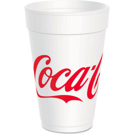 Dart® Coca-Cola® Foam Drink Cups 16 oz White/Red Pack of 1000 16J16C
