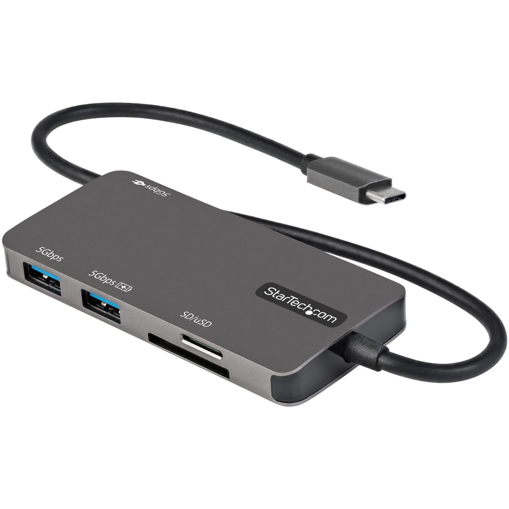 StarTech.com USB C Multiport Adapter, USB-C to 4K HDMI, 100W PD Pass-through, SD/MicroSD, 3xUSB 3.0, USB Typ - DKT30CHSDPD MPN:DKT30CHSDPD