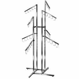 4-Way Handbag Rack w/ 4 Slant Arms and 4 Twist-on Slant Arms - Chrome K16