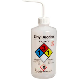 Thermo Scientific Nalgene™ Narrow-Mouth RTK Wash Bottles 500mL Ethyl Alcohol 24/Case 2425-0502