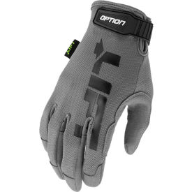 Lift Safety Option Work Glove Gray Synthetic Leather Palm L 1 Pair GON-17YYL GON-17YYL